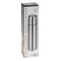 Termo de Acero Inoxidable 0,75L – Doble Cuerpo – Pulsador Automático – Ideal para Viajes y Excursiones