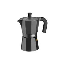 Caffettiera in alluminio nero da 1 tazza – Monix – Antiaderente, compatibile con piani cottura in vetroceramica, gas ed elettrici