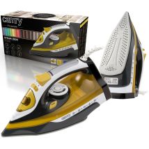 Camry Cr 5029 Bügeleisen Dampfbügeleisen 2400 W Wassertankinhalt Ml Dauerdampf 40 G/min Dampfstoßleistung 70 G/min Weiß/schwarz/gold