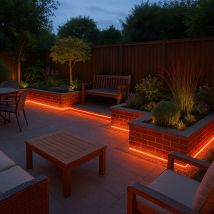 Luce A Led A Corda Rossa Per Giardino Illuminazione Patio, Plastica Trasparente, Cavo Di Alimentazione 1,5 M, 144x Led 0,06w, L 600 Cm