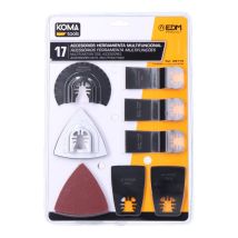 Kit 17 Accesorios para Herramienta Multifuncional – Koma Tools – Pro Series – Compatible con Soporte Estándar