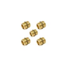 Suinga - Pack 5 Machón Latón 3/4'' Accesorio Latón Aenor Machones De Latón Roscados Machón Roscado Latón Para Aire, Agua, Gas