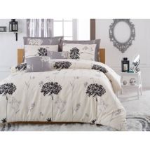 Bettwäsche - 1 Bettdeckenbezug 220 X 240 Cm + 2 Kissenbezüge 60 X 60 Cm - 65% Baumwolle, 35% Polyester - Beige