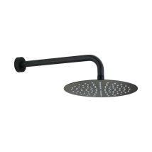 Conjunto De Brazo De Ducha De 40 Cm Y Rociador De Ø25 Cm En Acero Inoxidable Aisi316l En Color Negro Mate Mamoli 0000317sk02k Negro Mate