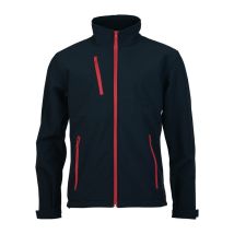Giacca softshell nera taglia L – 96% poliestere, 4% spandex – antivento, idrorepellente, traspirante – PREVENT