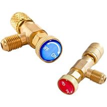 2pcs Filling Refrigerant Safety Valve Quick Coupler Air Conditioning R410a R22 Connector Adapters