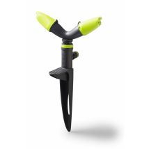 Rasensprenger auf Pfahl – Grün – Verstellbare Düsen – Max. Durchflussrate 19 l/min – Max. Druck 4 bar