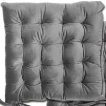 Emma Barclay - Le Chateau Velvet Seat Pad Silver