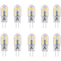 Lampadina Led G4 2w, Lampadine Alogene Equivalenti A 20w, Bianco Freddo 6000k, 200lm, 12x Smd, 12v Ac/dc - Confezione Da 10 -