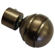 Gardinia 31377 – manopola/terminale Sfera Per Aste Per Tende, Serie Chicago, Diametro 20 mm, Bronzo