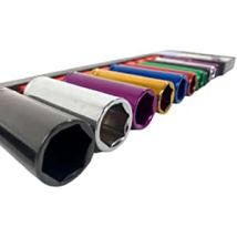 Toolzone - Deep Socket Set 10pc 3/8'' Drive Multi Colour Metric Long Reach 10-19mm On Rail