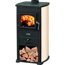 Stufa a Legna Blist Zar Avorio – 7-8 KW – 480x460xH930 mm – 61 Kg – Ø 120 mm
