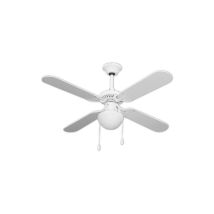 Ventilateur de plafond DEFIBRICO – 4 pales MDF 105 cm – 3 vitesses – 1 lampe 60 Watt – Largeur, Type de contrôle, Matières, Couleur de la lumière, 