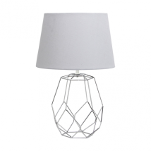 Fabrilamp Lampada Da Tavolo Labeo E27 Cromo Bianco