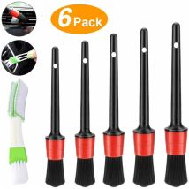 Heguyey - 6 Pcs Detail Brush,car Cleaning Brush Set,car Brush,cleaner Brush Set,motorcycle Automotive Cleaning Wheels,microfiber Car Cleaning Brush