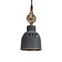 [gebraucht] B-ware Pr Home Hängelampe Pendelleuchte Lampe Cleveland Grau Messing Metall