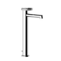 Grifo monomando de lavabo Gessi Anello alta con mangueras de conexión 3/8 – Acabado metálico – Proyección 128mm