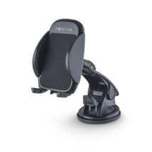 Universal Handyhalter für Auto – Verstellbar – Saugnapf-Befestigung – Schwarz – 5-10,5 cm Armreichweite – 12 cm Höhe