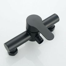 Rubinetto Per Doccia Da Vasca, In Acciaio Inox Nero, Per Bagno, Con Soffione Doccia A Parete