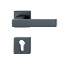 Hoppe - Coppia Di Stampelle Su Rosa Toulon 1737/843k/843ks Nero Opaco - Key I - 11637645