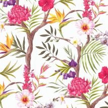 A.s.creations - As Creation Tropical Flowers Wallpaper Multicolour Floral Paste The Wall Vinyl