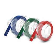 Dymo - 0847750 Prägeband / Prägeetikett 9mm Schwarz, Rot, Blau (s0847750)