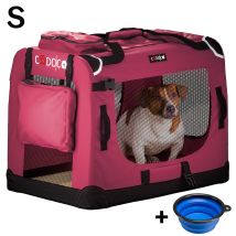 Box Per Il Trasporto Di Cani Gatti Trasportino Per Animali Per Auto Grigio Diverse Grandezze S - Dark Red (en) - Cadoca