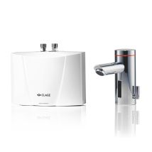 Clage Mbx 3 Lumino, Calentador Instantáneo Pequeño Eléctrico Con Grifo Sensor, Electrónico, 3.5 Kw / 230 V, 1500-15113