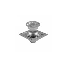 Piletta Quadrata In Acciaio Inox 100 X 100 Mm Con Scarico Verticale - Marca