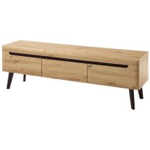 Tv Lowboard 160cm Im Skandinavischen Design Tirol-61 Eiche Artisan Mit Schwarz, B/h/t Ca. 160/50/40cm