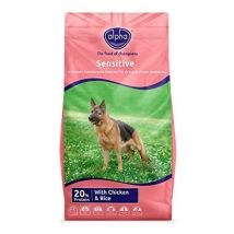Alpha – Sensitive Dog Food – 15 kg – Hypo-Allergenic, Wheat Gluten Free, Chicken & Rice, Promotes Digestive Health