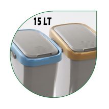 Bidone Pattumiera Raccolta Differenziata Ecoswing 15lt Cornice Vari Colori Mhome Verde'