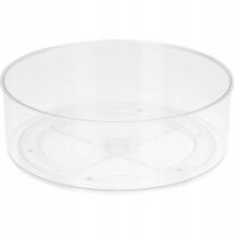 Organizador Giratorio Para Nevera, Transparente, Redondo, De Plástico, 23 Cm, 1 Unidad.