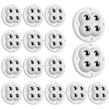 16 Pièces Petite Roulettes Pour Meubles Transfert À 4 Billes Pour Meubles Pivotantes 360° Roues Auto-adhésives Pour Poubelles Boîtes Rangement Meuble 