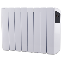 Radiateur Électrique À Inertie Fluide 1330w Farho Victoria 08 Eléments Blanc Wifi Intégrée Basse Consommation Garantie 20 Ans