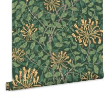 William Morris At Home Vliestapete Honeysuckle Verde Grun 10mx52cm