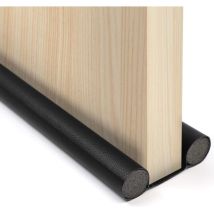 Aiperq Base De Porte Isolée Double Couche - Joint Anti-bruit En Silicone - Protège Des Courants D'Air Froids Et Des Insectes (noir)95 Cm
