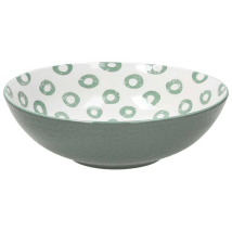 Dodi Salatschüssel 22 cm – Porzellan – grün – spülmaschinenfest – mikrowellenfest