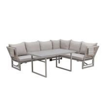 Gardissimo Alu Garten 3-in-1 Ecklounge "san Luca", Hell