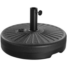Homevive Soporte Para Sombrilla De Parasol Redonda Jardín Terraza Patio Exterior 50cm Para Postes De Ø38/48mm Negro