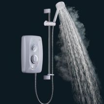 Mira Showers - Mira Jump Electric Shower 9.5kw Clearscale White & Chrome 5 Spray 1.1788.011