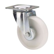 Ruedas Alex - Lenkrolle De Polyamid-lenkrolle Mit Platte Und Glatter Achse, Farbe Weiß, Max. Belastung 130 Kg, Ø 8 Cm