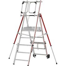 Escalera De Plataforma De Aluminio Modelo Telescópico 3 - 5