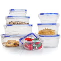 Set aus 8 Lunchboxen – verschiedene Formen und Größen – ideal zum Aufbewahren und Transportieren von Lebensmitteln – Deckel mit Dichtung