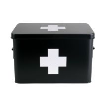 Erste Hilfe Kasten aus Metall – 31,5 x 19 x 21 cm – strapazierfähiges Metall – verschiedene Farben – ideal für Reisen und Picknicks