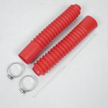 Paire Soufflet Protection De Fourche Ø32mm 340mm Rouge 3as Racing
