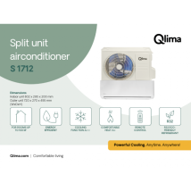 Aire Acondicionado Split – S1712 12.000 Btu (3,9 Kw) Inverter Clase A++/a+ Wi‐fi – Qlima