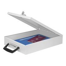 Wedo - 1021537 Cassetta Documenti A4, 35.5 X 26.0 X 6.7cm, Grigio