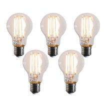 Luedd - Juego De 5 Bombillas Led E27 Inteligentes Regulables En Kelvin A60 Transparente 7w 806 Lm 1800-3000k