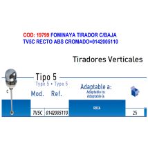 Maniglia C/bassa Tv5c Dritta Abs Cromato 0142005110 - Fominaya